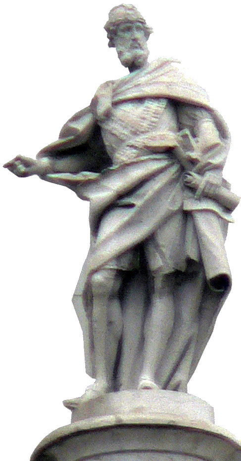 Statue de Théodomir des Suèves dans la façade ouest du palais royal de Madrid